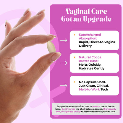 PURE WOMAN - Pause-Me-Not Suppositories - Menopausal Symptom Relief - Natural Ingredients - Relieves Hot Flashes & Vaginal Dryness - Promotes Stable Mood - Enhanced Vaginal Relief - 10 Pk PURE WOMAN buy supplements Au