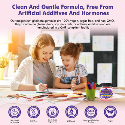 Magnesium Glycinate Gummies for Kids 4+ & Adults- Magnesium Glycinate 150/300 mg for Natural Sleep, Relaxation & Calm Support, Melatonin Free, Sugar Free Strawberry Flavor, 60 Ct LUCNVEMBuy Supplements Australia