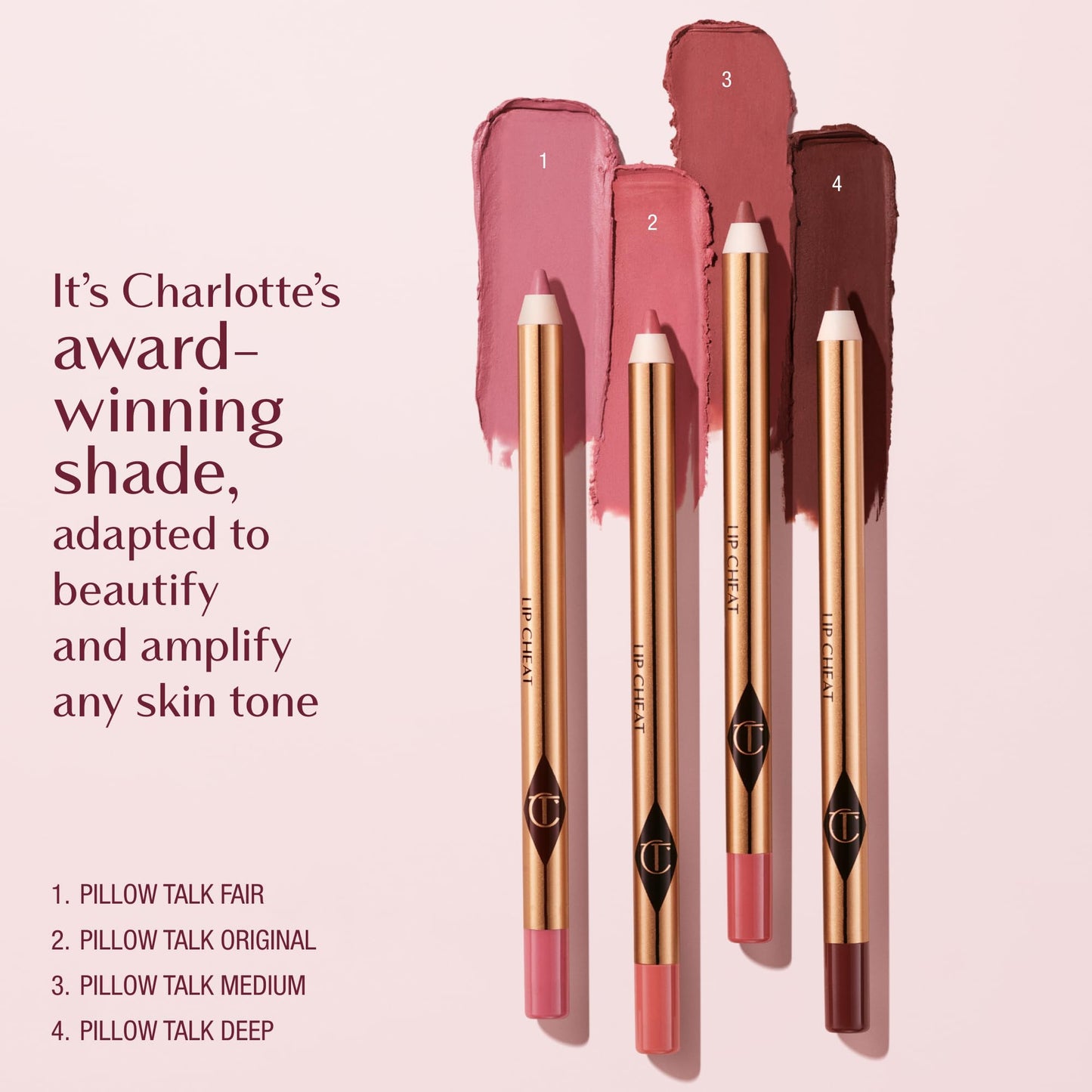 Charlotte Tilbury Lip Cheat Lip Liner Pencil - Gives Lips a Fuller-Looking, Defined Pout - Enriched with Jojoba Oil & Hyaluronic Acid - Waterproof, Smudge-Proof & Transfer-Proof - Pillow Talk Medium Charlotte TilburyBuy Supplements Australia