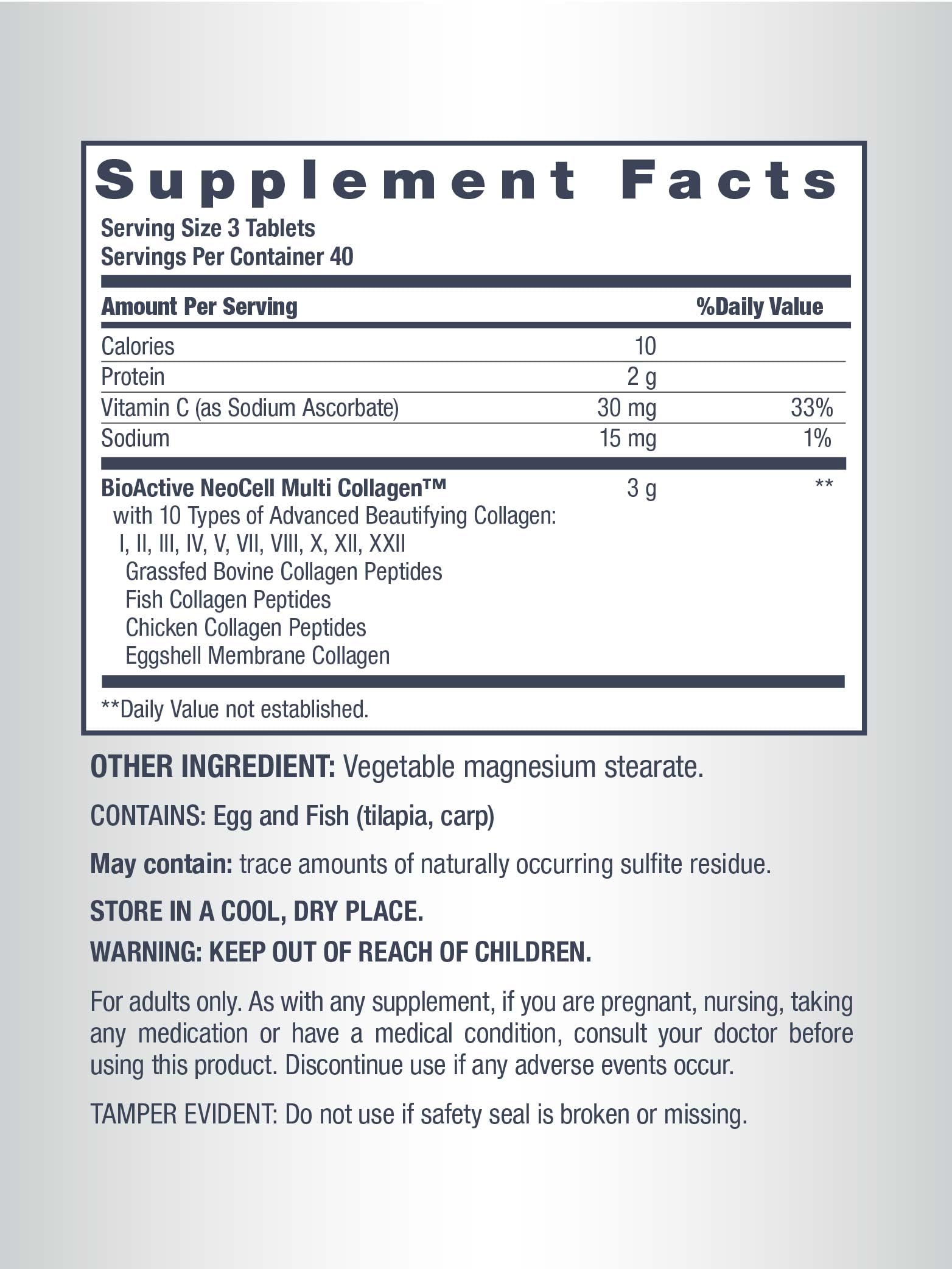 NeoCell Super Multi Collagen Peptides | 120 Tablets | 10 Types of Collagen | Skin, Hair and Nails | Beauty Supplement | For Men and Women NeoCell buy supplements Au