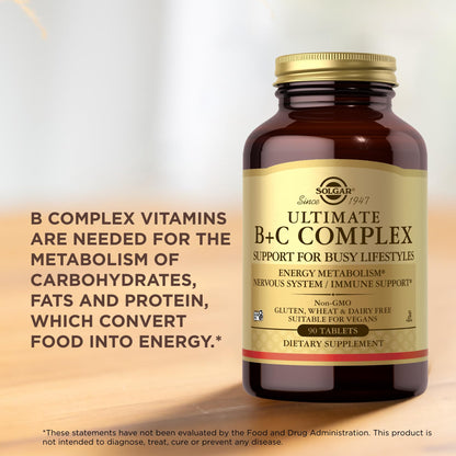 Solgar Ultimate B+C Complex Stress Formula 90 Tablets (Pack of 2) Solgar buy supplements Au