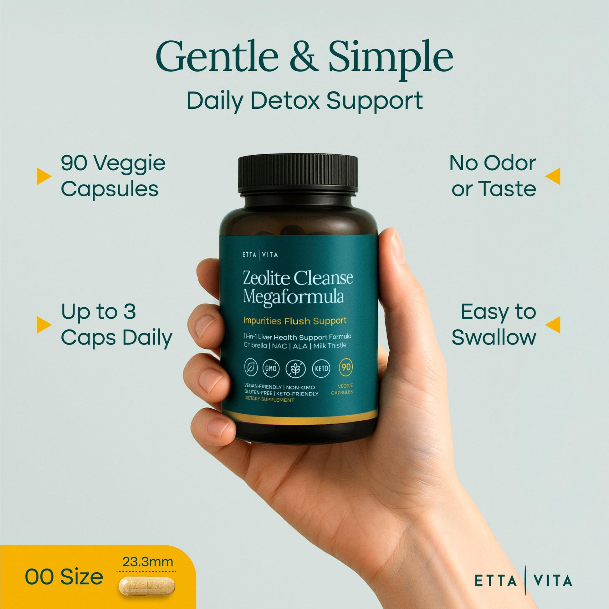 Liver Cleanse Detox & Repair - Microplastics Detox & Zeolite Supplement for Gut Health, Cognition & Natural Energy - Glutathione, NAC, Chlorella, Spirulina, ALA, Cilantro, Milk Thistle, Noni, Shilajit Etta Vita buy supplements Au