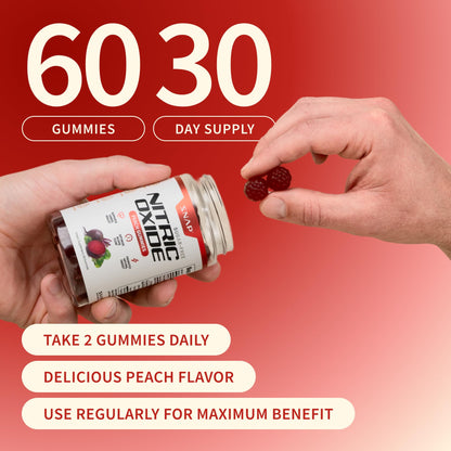 Snap Supplements Nitric Oxide Beet Root Gummies Supplement with Organic Beets - Energy & Circulation Support, 60 Sugar-Free Gummies (30 Servings, 1 Month Supply), Peach Snap Supplements buy supplements Au