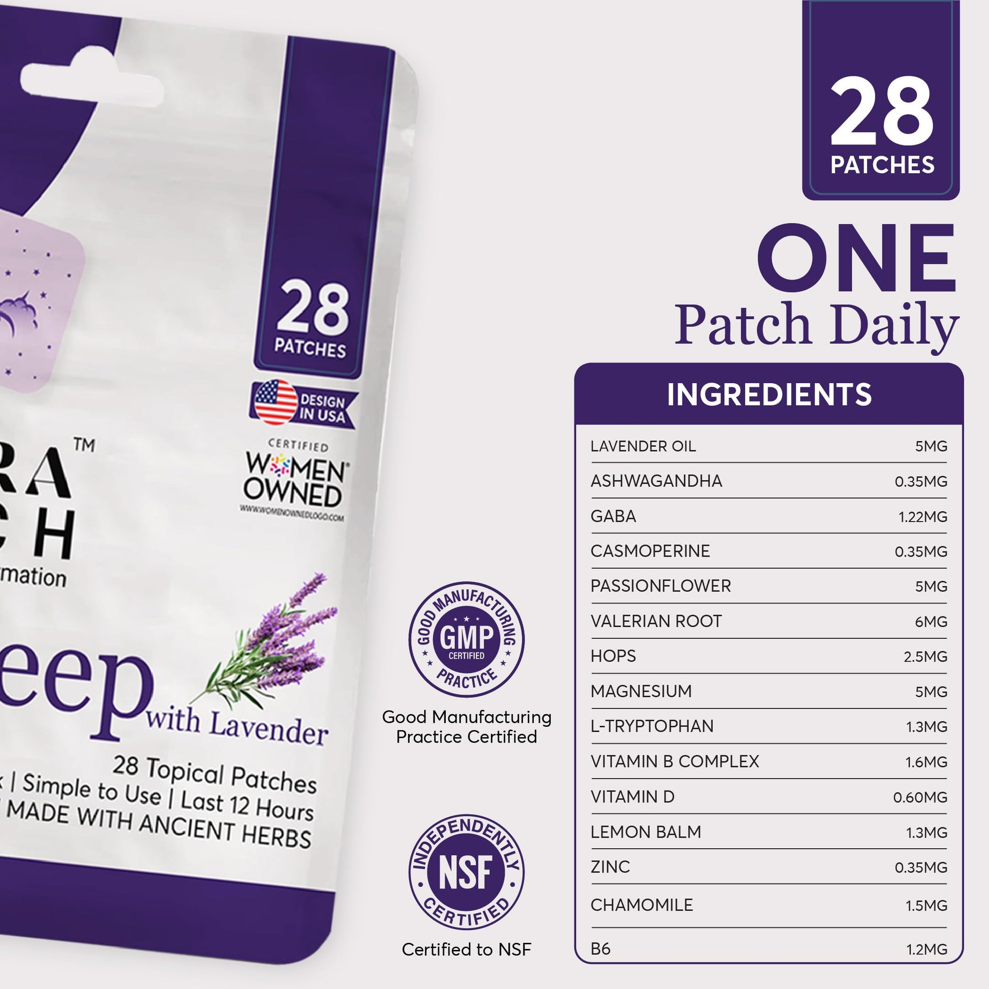 Zovira Sleep Patches for Adults, Melatonin Free with Lavender & Magnesium | Time-Release Transdermal, Aromatherapy Sleep Aid | Non-Habit Forming, Hypoallergenic, All-Night Restorative Sleep | 28 Count ZOVIRA buy supplements Au