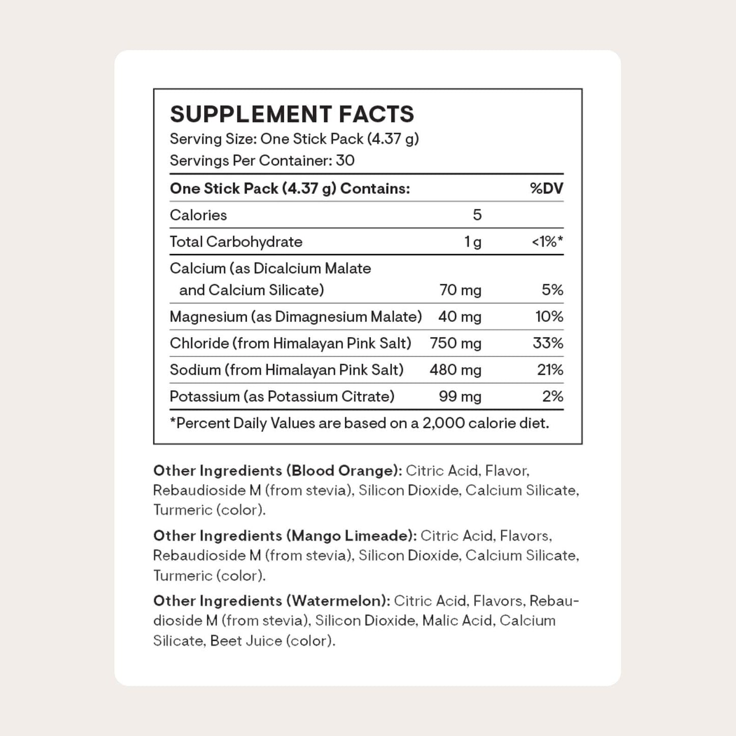 THORNE - Daily Electrolytes - Zero Sugar & Low-Calorie Electrolyte Powder Drink Mix - Flavors Derived from Natural Sources - NSF Certified for Sport - Variety - 30 Stick Packs