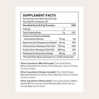 THORNE - Daily Electrolytes - Zero Sugar & Low-Calorie Electrolyte Powder Drink Mix - Flavors Derived from Natural Sources - NSF Certified for Sport - Variety - 30 Stick Packs