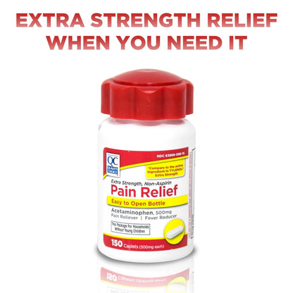 Quality Choice Easy Open Extra Strength Pain Relief, Acetaminophen 500mg Extra Strength, Pain Reliever and Fever Reducer for Headache, Backache, Toothache and Muscle Aches, 150 Count Bottle. Quality ChoiceBuy Supplements Australia