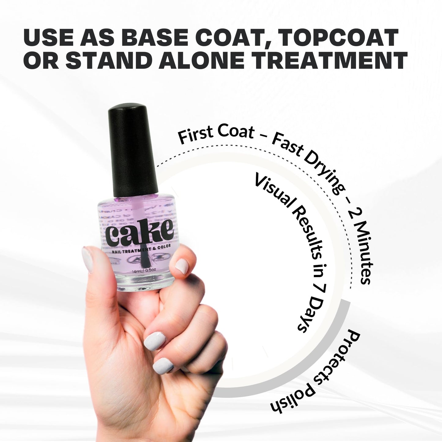 Nail Strengthener Power Boost Growth Formula, Keratin, Biotin, & Vitamin E, 21- Free, Repairs Damaged Nails, Stops Peeling & Chipping, Use as Clear Base Coat