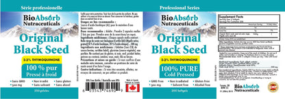 Bio Absorb Black Seed Oil Cold Pressed Capsules. 200 softgels, 500mg (50-Day Supply). No Aftertaste. Bio Absorb Nutraceuticals buy supplements Au
