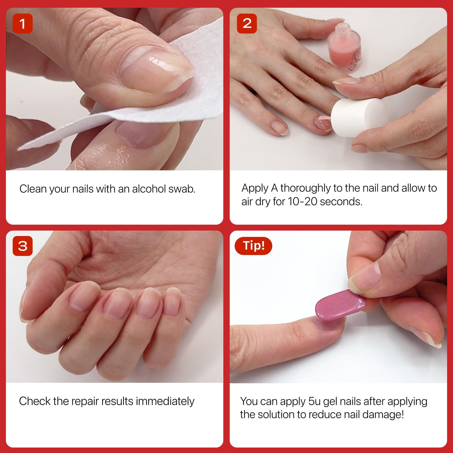 UUUUU. Magical Nail Solution | All-in-One Nail Care – Strengthener & Hardener & Primer with Biotin & Collagen – Quick-Drying & Odorless