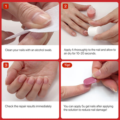UUUUU. Magical Nail Solution | All-in-One Nail Care – Strengthener & Hardener & Primer with Biotin & Collagen – Quick-Drying & Odorless
