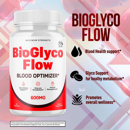 (3 Pack) BioGlyco Flow Blood Optimizer Capsules, Official BioGlyco Flow Pills with All Natural Ingredients, Advanced Health and Wellness Supplement with Maximum Strength Multivitamins (180 Capsules) MJO buy supplements Au