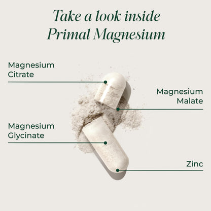 Magnesium Supplement Complex 310mg by Primal Harvest with Magnesium Glycinate, Citrate, Malate, and Zinc 120 Capsules Primal Harvest buy supplements Au