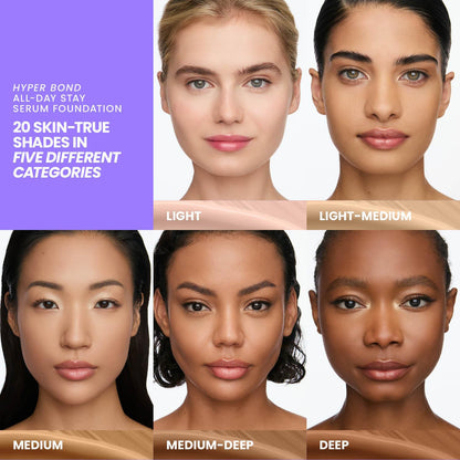 Wonderskin Hyper Bond All-Day Stay Serum Foundation – Waterproof, Transfer-Proof, 24HR Longwear Face Makeup with Niacinamide & Hyaluronic Acid – Lightweight, Natural Finish (Moonstone) WonderskinBuy Supplements Australia