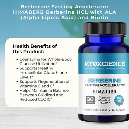 MYOXCIENCE Berberine Fasting Accelerator | Himaberb Berberine HCL with ALA (Alpha Lipoic Acid) and Biotin (90 Capsules) MYOXCIENCE buy supplements Au