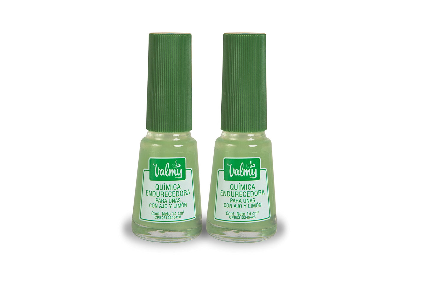 Valmy 2in1 Garlic & Lemon Nail Hardener & Whitener Base Coat - Nail Strengthener & Growth Treatment - Whitens Yellow Nails - Endurecedor de Uas, 0.47 Fl Oz (Pack of 2)