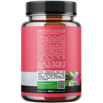 Natures Craft Complete Herbal Menopause Supplement for Women - Female Hormone Balance Capsules for Night Sweats Hot Flashes & Mood Swings with Dong Quai