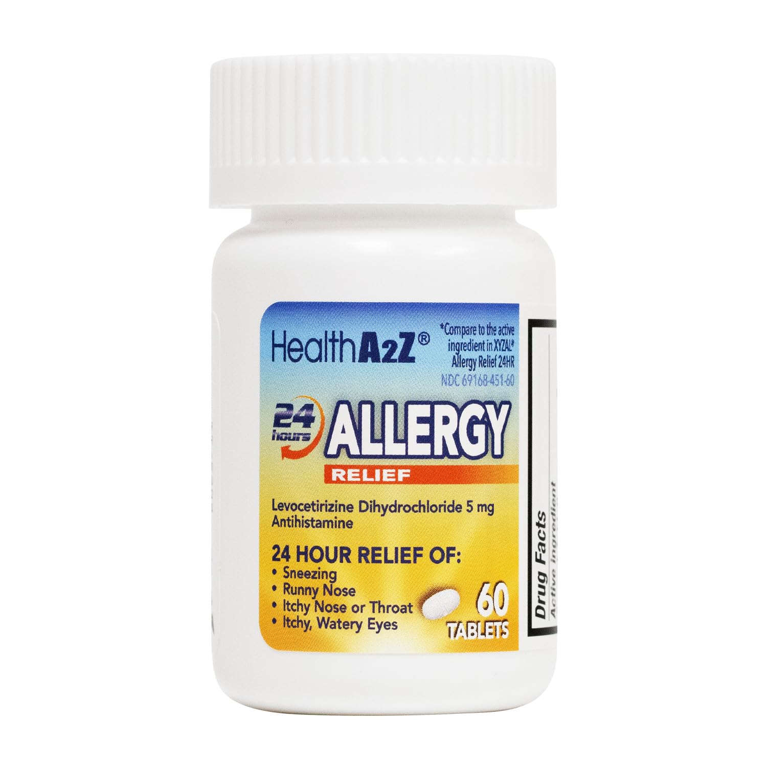 HealthA2Z® Allergy Relief, Levocetirizine Dihydrochloride 5mg, Dye Free Antihistamine, 24 Hours Relief from Sneezing, Runny Nose, Itchy Nose and Eyes (60 Counts) HealthA2Z buy supplements Au