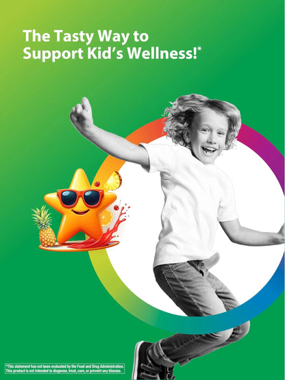 Rainbow Light Kids One + Multivitamin | 50 Chewable Tablets | with Iron & Tummy Friendly Probiotics | Fruit Punch Flavor | Real Food Nutrients Rainbow Light