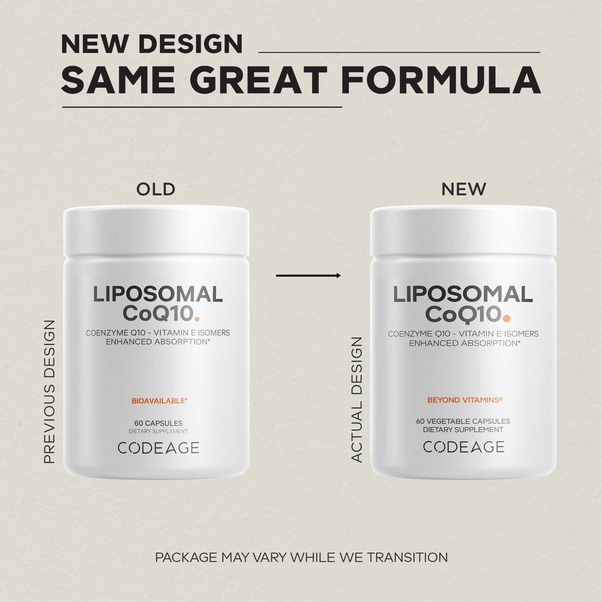 Codeage Liposomal CoQ10 Supplement - 125 mg Coenzyme Q10 with Vitamin E Isomers Tocopherols - 2-Month Supply - 1 Capsule Per Serving - Liposomal Delivery - Vegan, Non-GMO, Gluten-Free - 60 Capsules CodeageBuy Supplements Australia