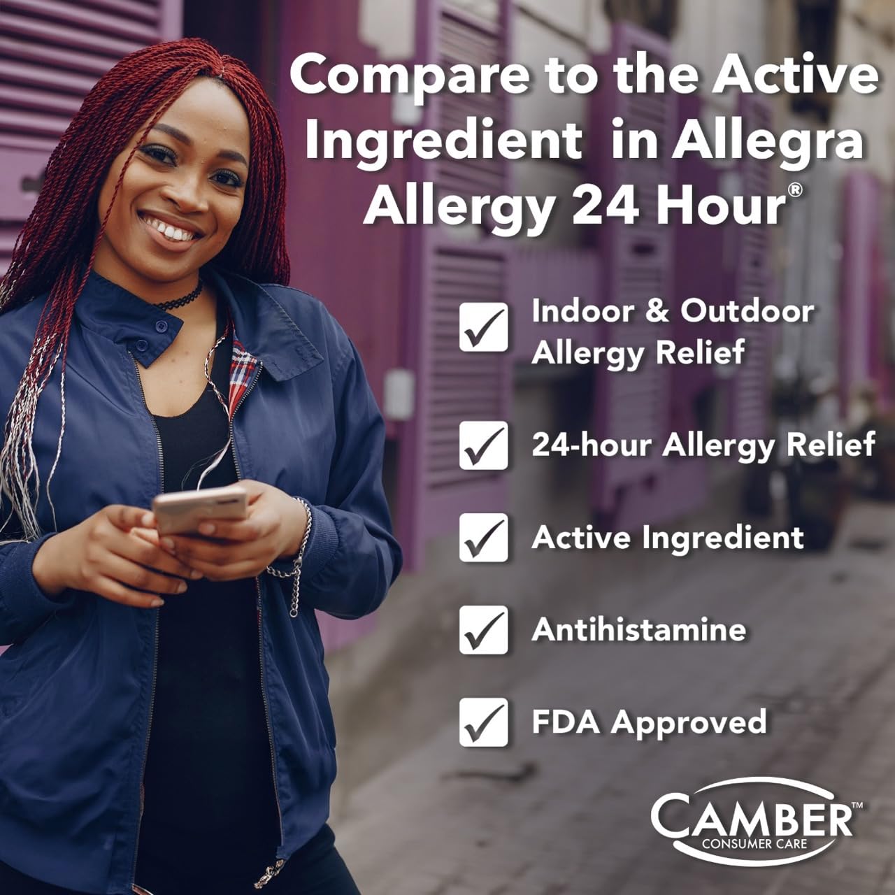 Camber Non-Drowsy Fexofenadine Antihistamine Indoor Outdoor Allergy Relief Tablets (30-ct) CAMBER PHARMACEUTICALS, INC buy supplements Au