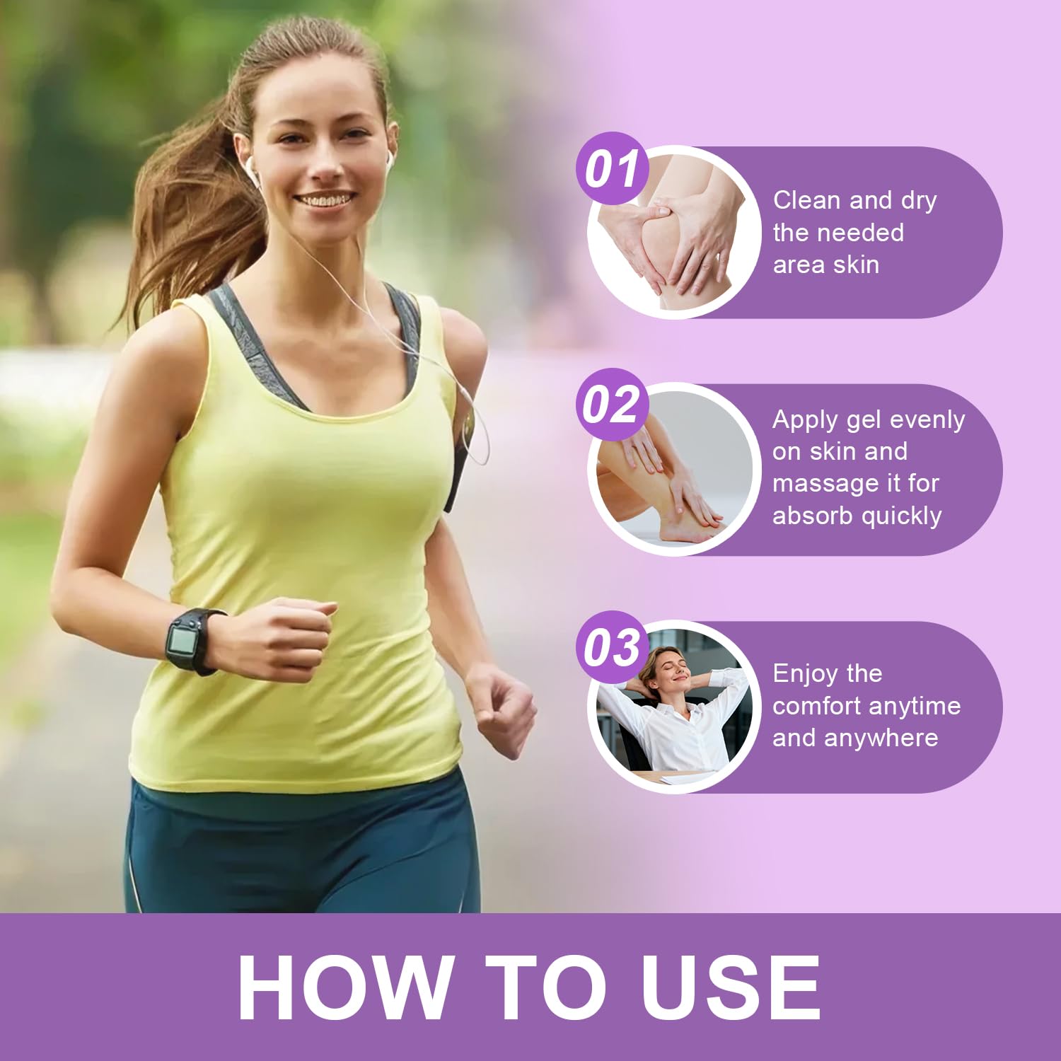 Kresin Joint Comfort Purple Gel, Kresin Joint Comfort Massage Gel, Soothes Discomfort for Neck, Back, Knees, Lumbar, and Feet, Absorb Quickly and Non-Greasy, 1.76 OZ, Violet JosmonBuy Supplements Australia