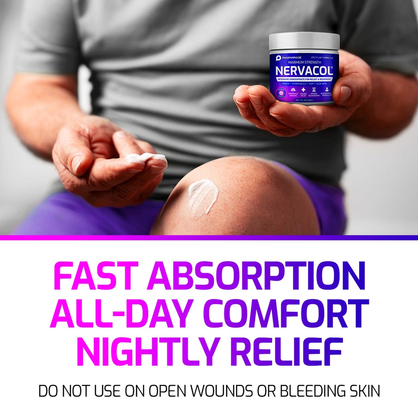 Pharmapulse Neuropathy Nerve Therapy & Relief Cream - Maximum Strength Relief Cream for Foot, Hands, Legs, Toes Includes Alpha Lipoic Acid, Arnica, Vitamin B6, Aloe Vera, MSM - Effective Soothing 4oz PharmapulseBuy Supplements Australia