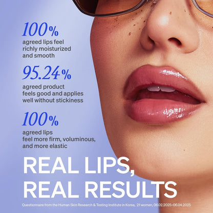 KNEMO LipLock Jelly Serum for Dry Lips, Long-Lasting, Hydrating, Plumping, Glossy Mask with Rose PDRN, Carrot Collagen, Pillow Peptide, Moisturizing Tinted Lip Balm. (Crystal Clear) KNEMOBuy Supplements Australia