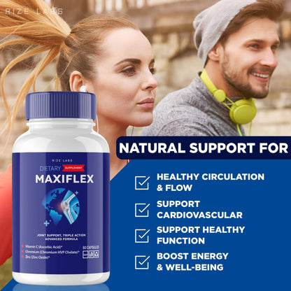 rize labs - Maxi Flex All Natural Suppplement, Capsules for Joint Support, Pills for Mobility and Flexibility, Advanced Formula Supplement, Triple Action (300 Capsules) rize labsBuy Supplements Australia