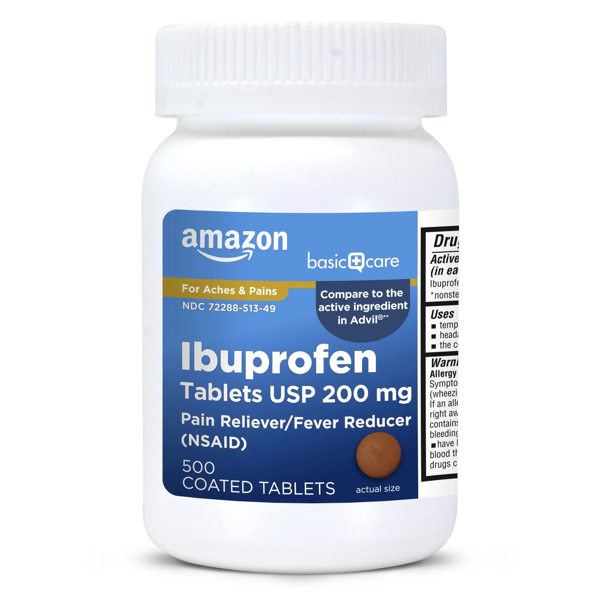 Basic Care Ibuprofen Tablets, 500 Count Amazon Basic CareBuy Supplements Australia