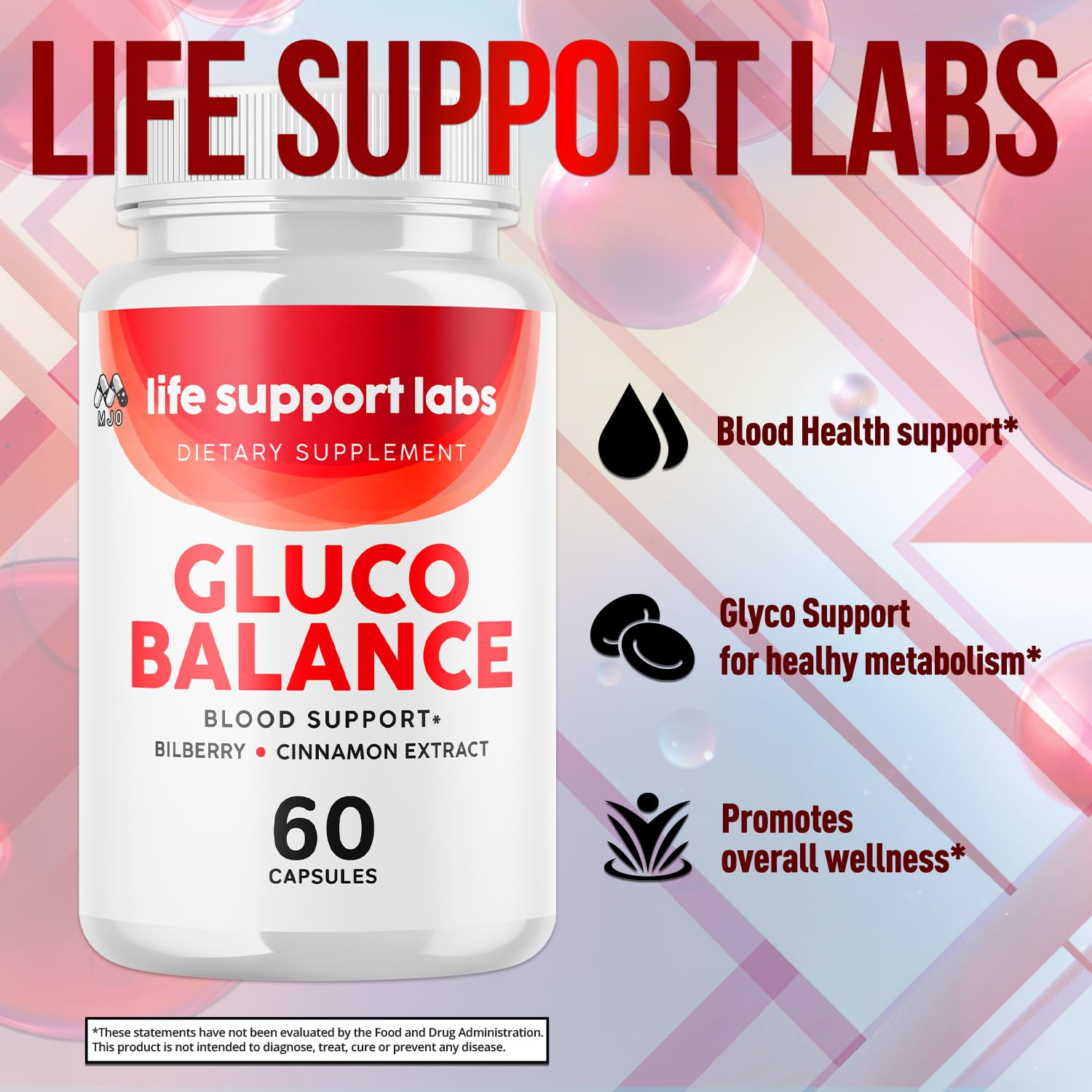 Life Support Labs Capsules, Official LifeSupportLabs Blood Health Pills with All Natural Ingredients, Life Support Labs Advanced Health & Wellness with Premium Vitamins for Women & Men (60 Capsules) MJOBuy Supplements Australia