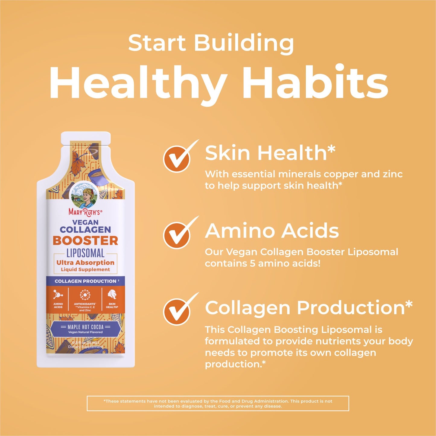 MaryRuth Organics Collagen Booster Liposomal | Sugar Free | Liquid Collagen Booster with VIT C, E, Zinc,Copper&Silica | Skin Care&Joint Support Supplement | Vegan | Non-GMO | Gluten Free | 14 Serving MARYRUTH'S buy supplements Au