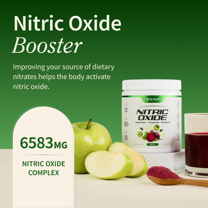 Snap Supplements Organic Beet Root Powder Nitric Oxide Supplement for Men & Women, Red Spinach & Pomegranate, Supports Healthy Energy & Blood Pressure Already