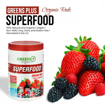 Greens+ Organic Reds Superfood Powder Organic Super Veggie Capsules Greens+ buy supplements Au
