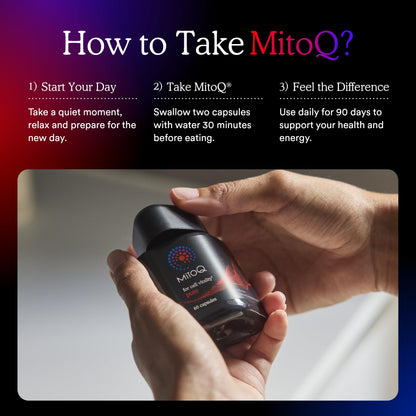 MitoQ Pure Advanced Mitochondria Supplement Superior Bioavailability to CoQ10 | Reduces Free Radical Damage for Healthy Aging, Metabolism, Heart Health, Energy, Strength & Mobility MitoQ buy supplements Au