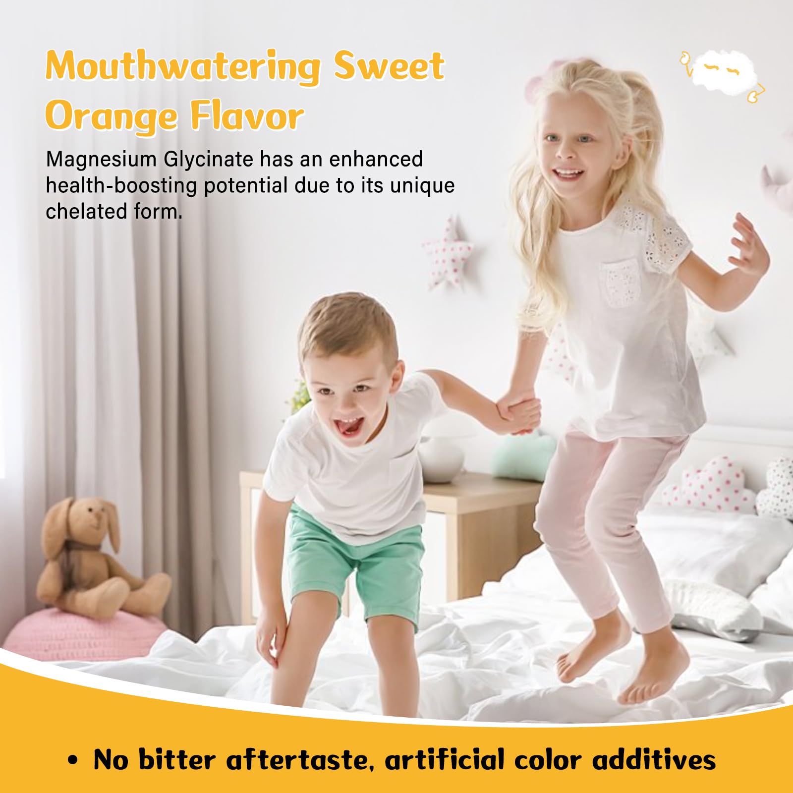 Magnesium Glycinate Gummies for Kids & Adults - Magnesium Glycinate 300mg Chewable Supplement - Promotes Sleep, Muscle, Relaxation (60Count) GREABBYBuy Supplements Australia