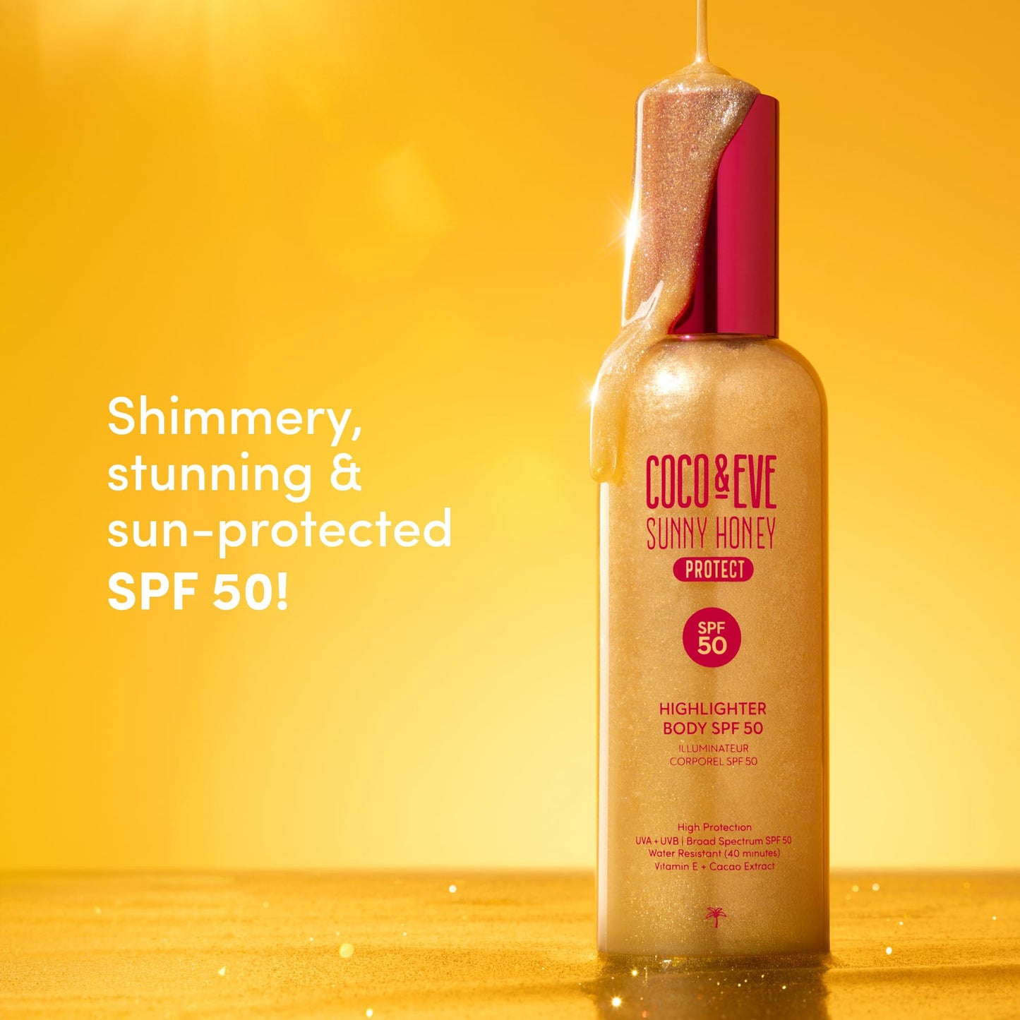 Coco & Eve Body Highlighter SPF 50 – Shimmer Sunscreen, Broad Spectrum Sun Protection, Lightweight Serum-Like Lotion with Pearlescent Minerals & Vitamin E for Hydrated & Glowing Skin, 5.07 Fl Oz Coco & Eve buy supplements Au