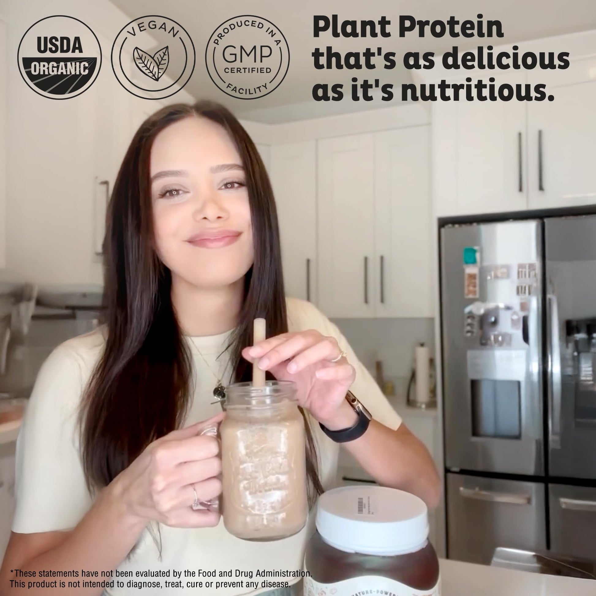 KOS Vegan Protein Powder Erythritol Free, Chocolate - Organic Pea Protein Blend, Plant Based Superfood Rich in Vitamins & Minerals - Keto, Dairy Free - Meal Replacement for Women & Men, 28 Servings KOS buy supplements Au