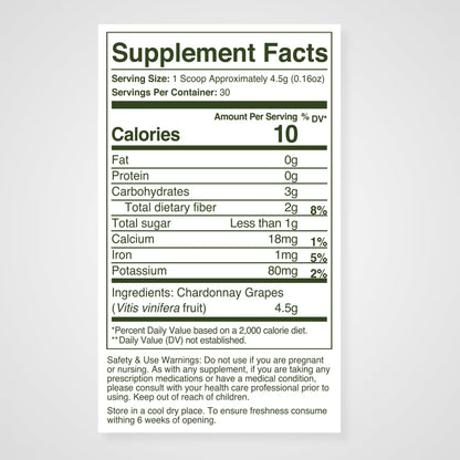 WellVine Premium Smart Prebiotic Gut Health Supplement Powder for Men & Women | Digestive Support & Gut Health With 100% Upcycled Chardonnay Grapes | Plant-Based