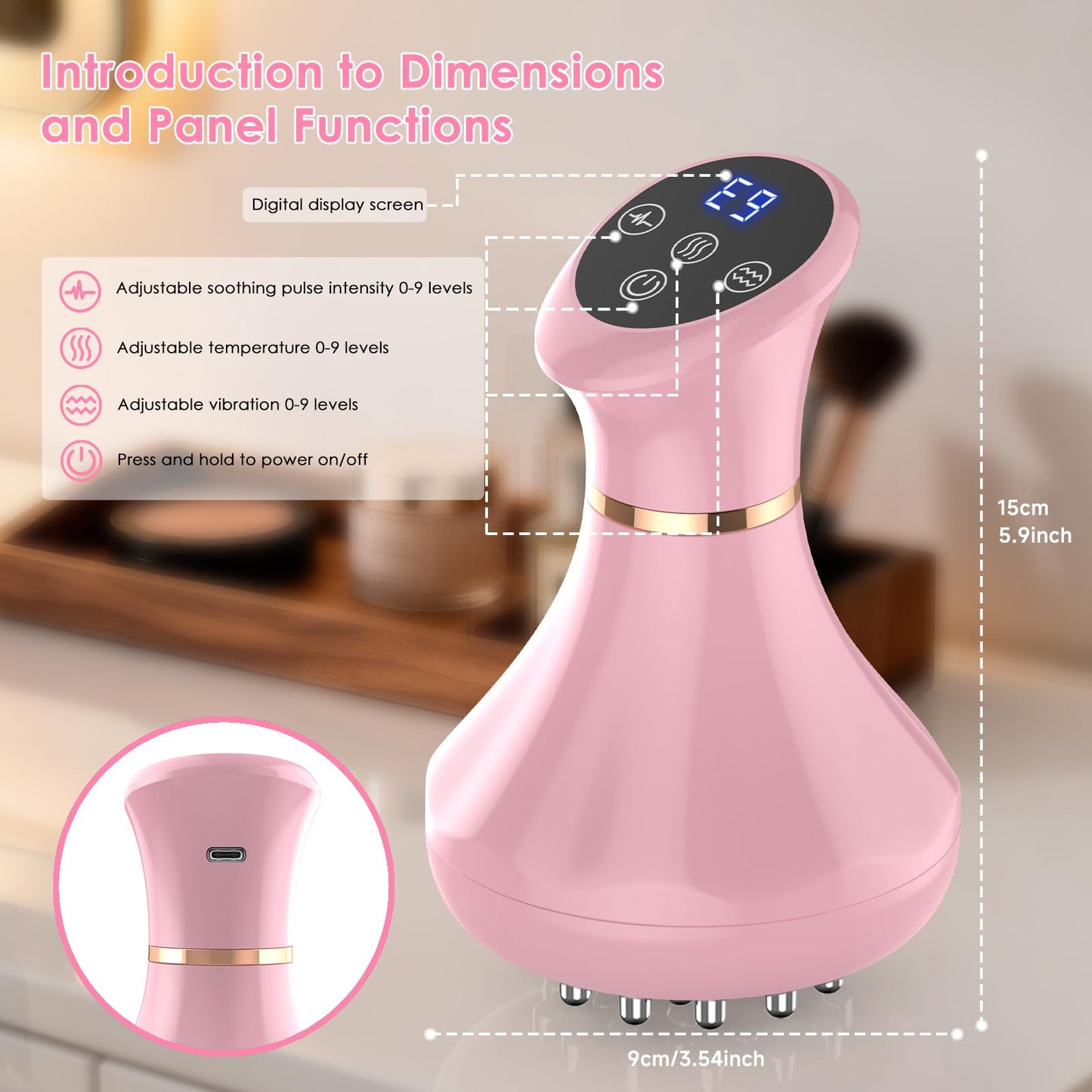 Lymphatic Drainage Massager, Anti Cellulite Massage Tool For Thigh & Belly Stretch Marks & Cellulite Reduction, Handheld Massage tools for Sciatica Nerve, Legs, Arms, Hip, Muscle, Low Back Pain Relief AIHEU buy supplements Au