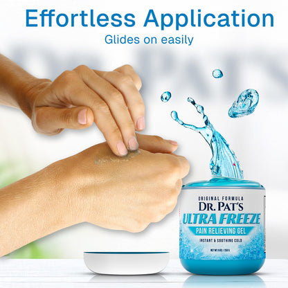 Ultra Freeze Dr Pat's Pain Relief Cream (9oz) - Muscle Rub Gel for Arthritis, Neuropathy, Foot & Joint - Cooling Sports Massage for Back, Shoulder & Knee - Menthol Analgesic for Neck & Body Ultra FreezeBuy Supplements Australia