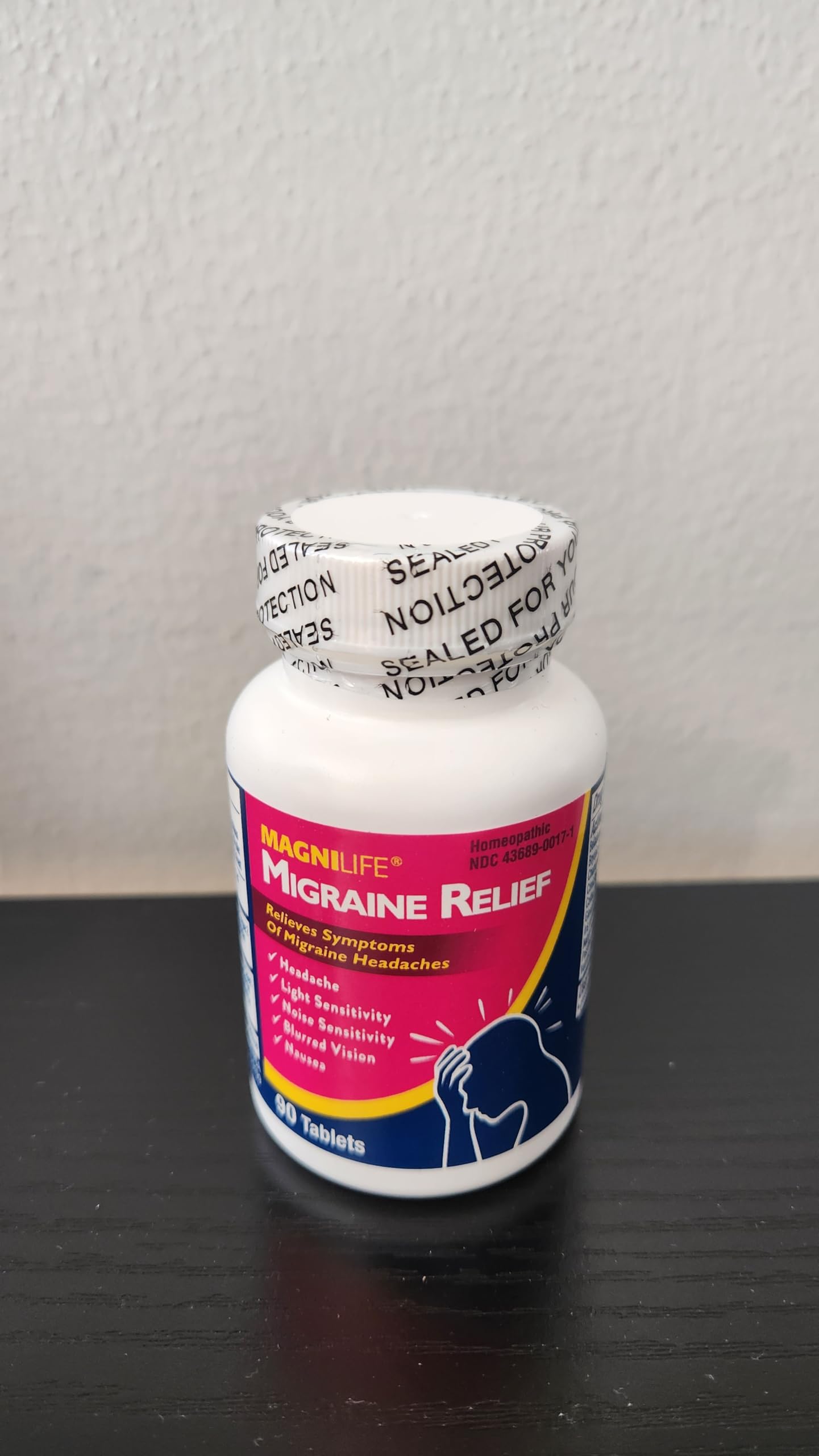 MagniLife Migraine Relief, Non-Habit Forming, 90 Homeopathic Tablets, Migraine Medicine for Light & Sound Sensitivity, Nausea, Blurred Vision & Pressure, Quick-Dissolve Headache Pain Relief MagniLifeBuy Supplements Australia