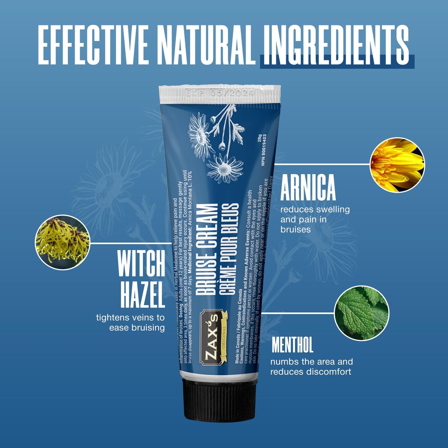 ZAX'S ORIGINAL Bruise Cream - Arnica and Witch Hazel Blend, Gentle on Skin, Plant-Based Ingredients for Skin Care - 28g ZAX'S ORIGINALBuy Supplements Australia