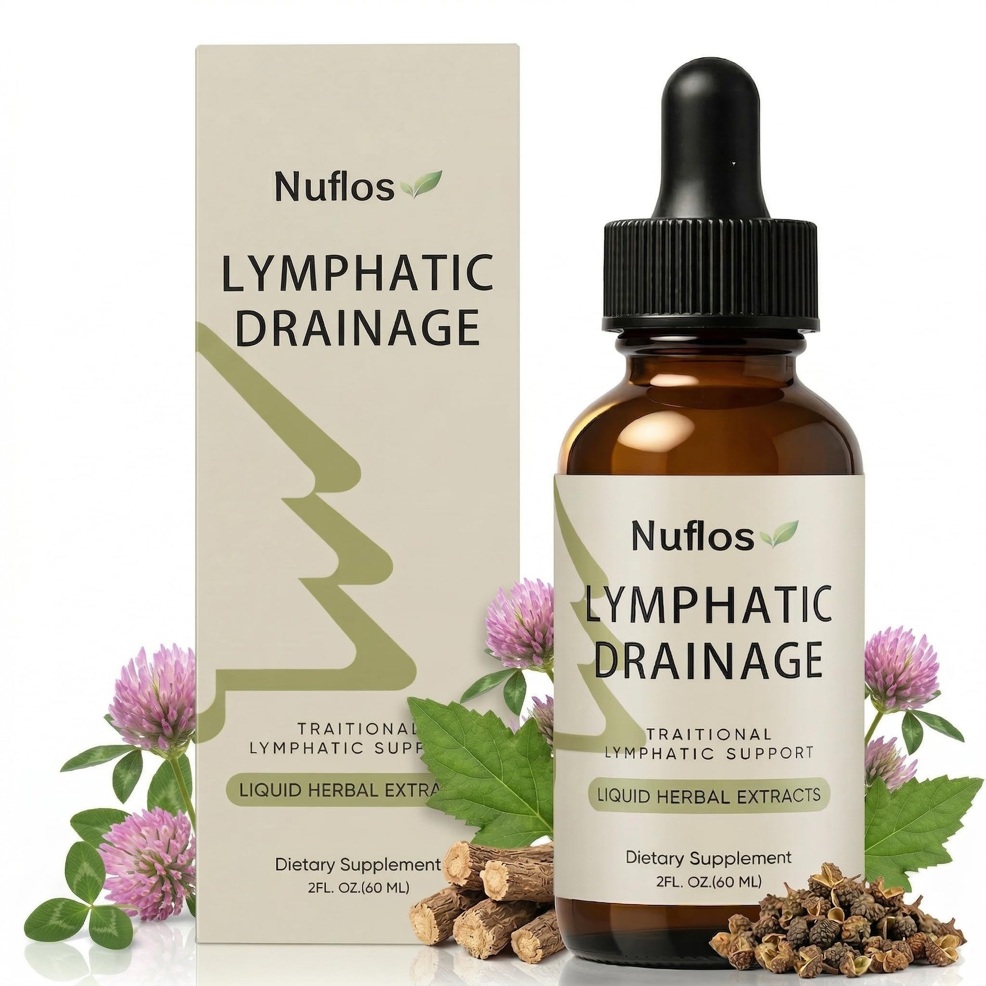 FQMUEV Nuflos Lymphatic Drainage Drops, Lymphatic Drainage Supplements, Premium 4-in-1 Herbal Blend, Daily Wellness & Overall Relief, 2 Fl. Oz (A) FQMUEV buy supplements Au