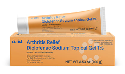 Curist Diclofenac Sodium Topical Gel 1 Percent 100g for Arthritis Pain - Joint Pain Relief for Hand Pain, Foot Pain, Knee Pain, Elbow Pain & Ankle Pain - 1% - 3.53oz CuristBuy Supplements Australia