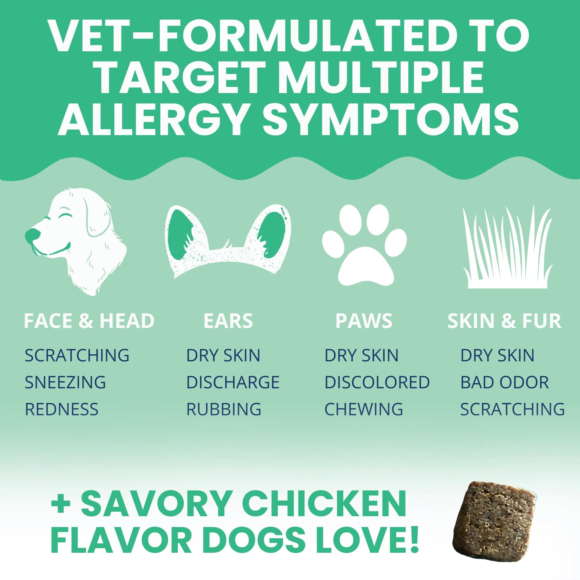 Under the Weather Allergy & Itch Pet Allergy Chews for Dogs | Vet Formulated Skin Support for Canines | Soothing Dog Allergies and Itching Relief Supplement | 60 Count Under the Weather buy supplements Au