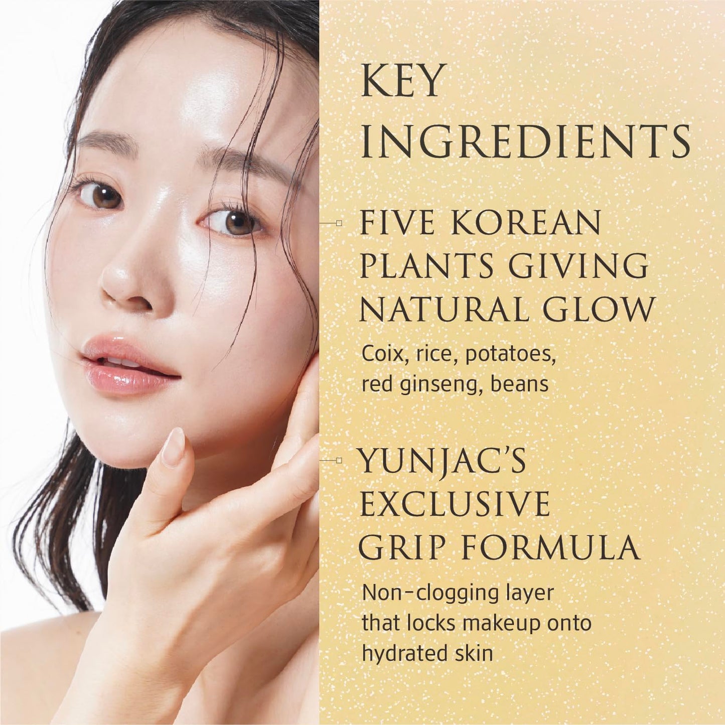 YUNJAC Base Prep Korean Primer (1.35 fl oz) – Silicone-Free Grip Makeup Base, Serum Texture for Radiant Skin, Long-Lasting Glow with Rice Ferment, Ceramide, Niacinamide, Squalane YUNJACBuy Supplements Australia