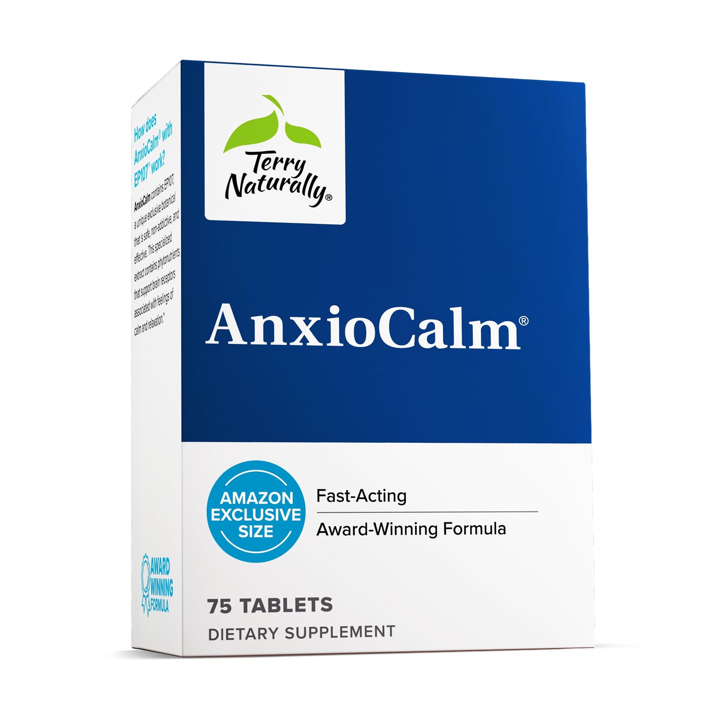 Terry Naturally AnxioCalm - 75 Tablets - Fast-Acting, Non-Drowsy, Non-Addictive Formula - Safe for Adults & Children 4+ Years - Non-GMO - 37 Servings Terry NaturallyBuy Supplements Australia