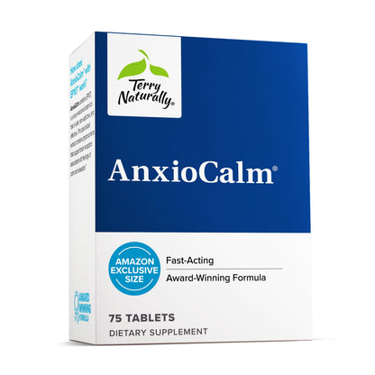 Terry Naturally AnxioCalm - 75 Tablets - Fast-Acting, Non-Drowsy, Non-Addictive Formula - Safe for Adults & Children 4+ Years - Non-GMO - 37 Servings Terry NaturallyBuy Supplements Australia