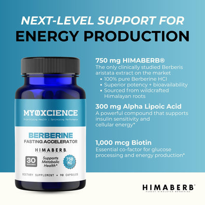 MYOXCIENCE Berberine Fasting Accelerator | Himaberb Berberine HCL with ALA (Alpha Lipoic Acid) and Biotin (90 Capsules) MYOXCIENCE buy supplements Au